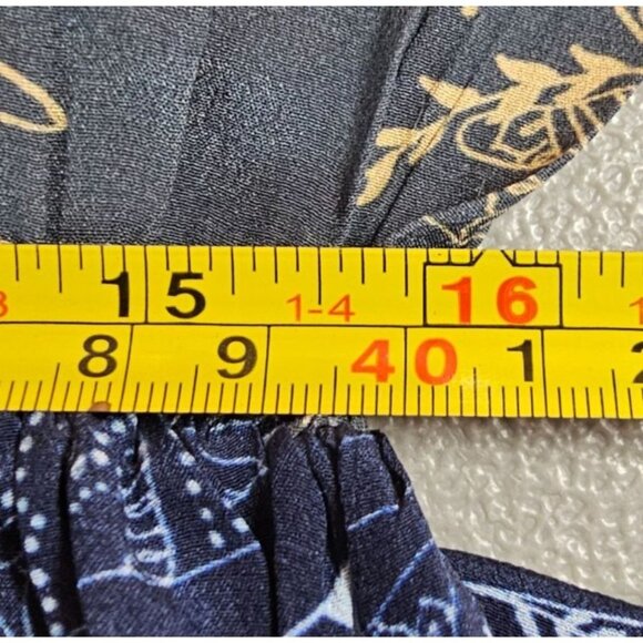 Zakee Shariff Womens 12 Silk Henna Hands Puff Sleeve Midi Dress - Picture 13 of 16